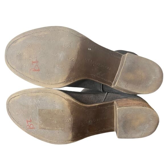 FRANCO SARTO Gray Leather Suede Slouchy Western Cowboy Boot Women's Size 8 - Picture 6 of 6